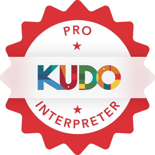 Badge KUDO PRO interpretariato da remoto