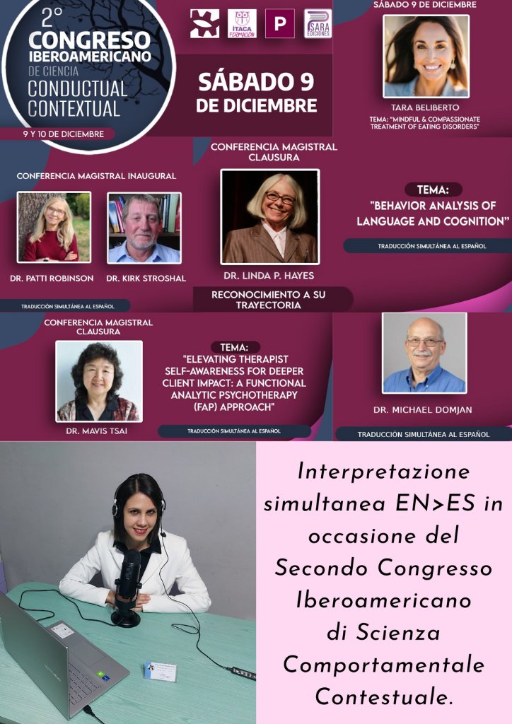Eleonora Monoscalco, interprete inglese italiano spagnolo specializzata in psicologia e psichiatria